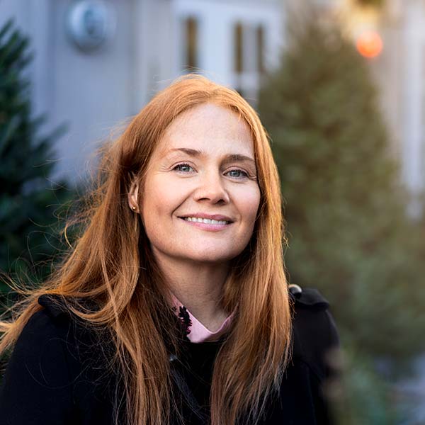 Woman smiling