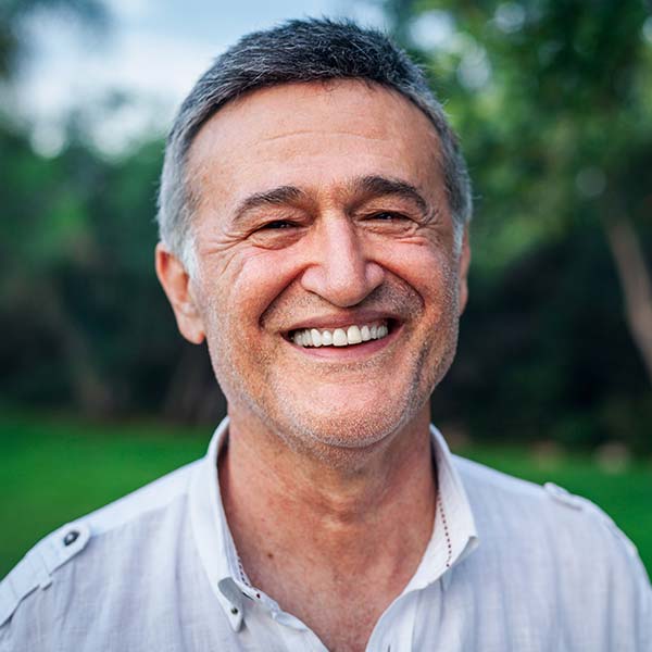 Happy man smiling